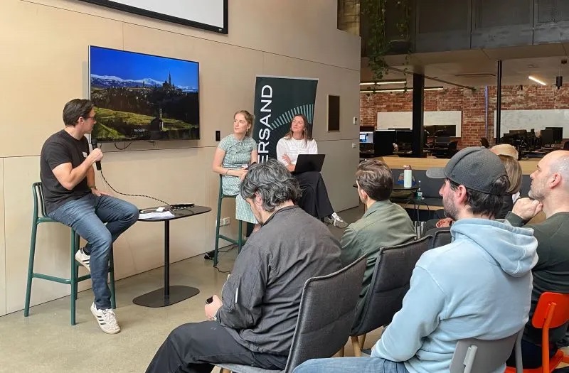 Rod Hamilton and Anthropic's Mia Carroll and Carly Ryan sharing product lessons with the Product Counsel community in Melbourne